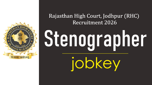 Rajasthan High Court Stenographer Online Form 2026-jobkey
